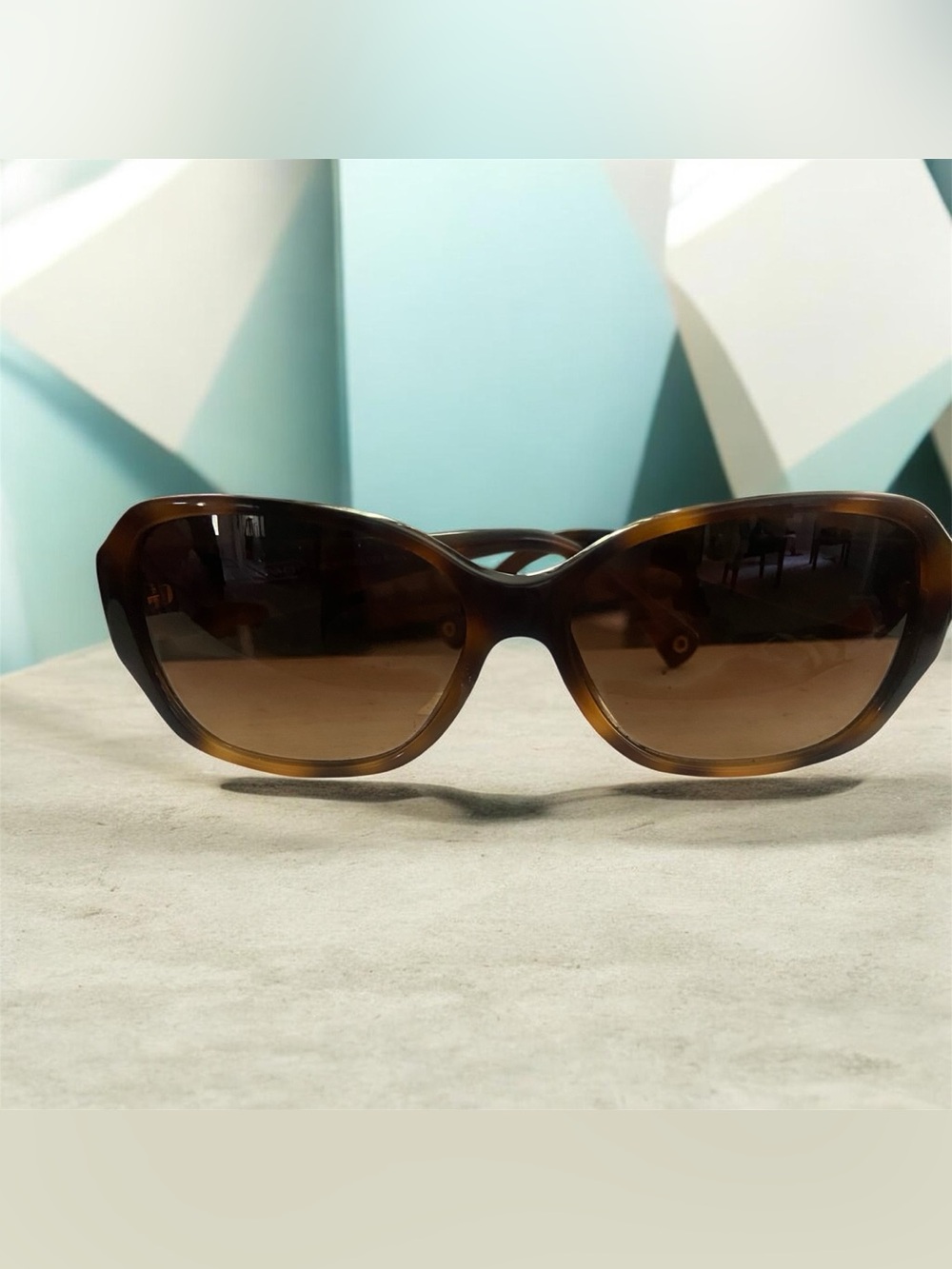 Coach Women's Tortoiseshell Sunglasses with Brown Lenses